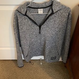 Pink grey half zip up